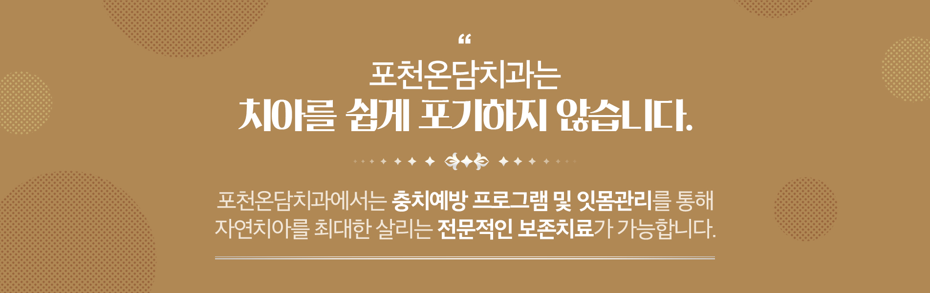 자연치아보존치료